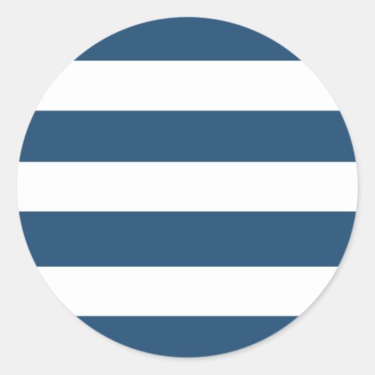 Sticker Rond Motif bleu blanc de la marine moderne (Devant)