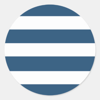 Sticker Rond Motif bleu blanc de la marine moderne