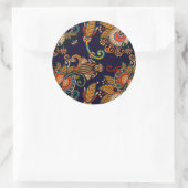 Sticker Rond Motif bleu et rouge de la marine (Sac)