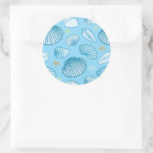 Sticker Rond Motif bleu océan (Sac)