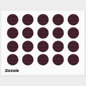 Sticker Rond Motif bourguignon et diamant noir (Feuille)