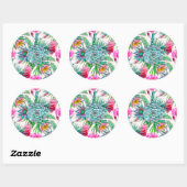 Sticker Rond Motif cactus (Feuille)