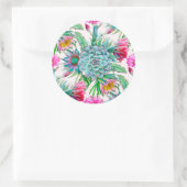Sticker Rond Motif cactus (Sac)