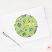 Sticker Rond Motif Cactus 6 (Enveloppe)
