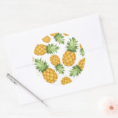 Sticker Rond Motif Cartoon Ananas (Enveloppe)