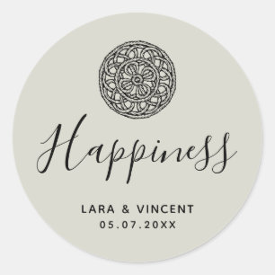 Sticker Rond Motif celtique tressé Merci