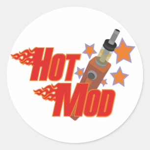 Sticker Rond Motif chaud