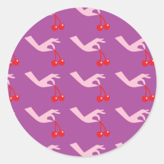 Sticker Rond Motif : Cherry picker