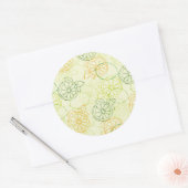 Sticker Rond Motif citron (Enveloppe)