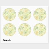 Sticker Rond Motif citron (Feuille)