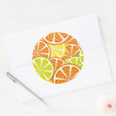 Sticker Rond Motif Citrus (Enveloppe)