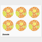 Sticker Rond Motif Citrus (Feuille)