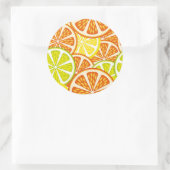 Sticker Rond Motif Citrus (Sac)