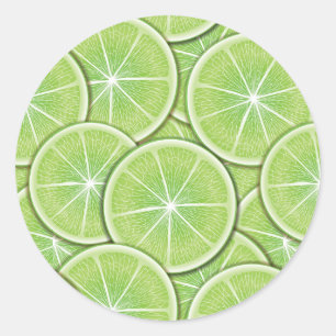 Sticker Rond Motif Citrus