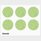 Sticker Rond Motif Citrus (Feuille)