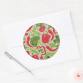 Sticker Rond Motif clair à base de légumes frais (Enveloppe)