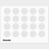 Sticker Rond Motif coloré Arc en ciel (Feuille)