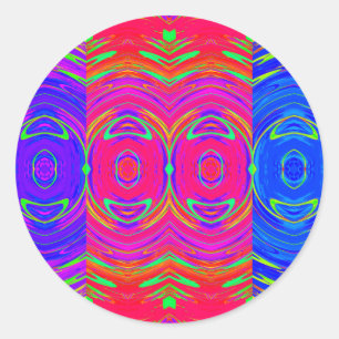 Sticker Rond Motif couleur Abstrait