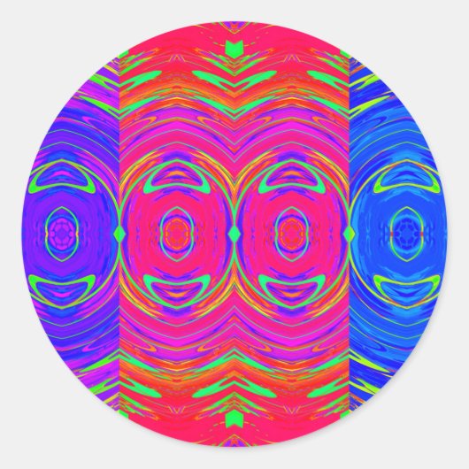 Sticker Rond Motif couleur Abstrait (Devant)