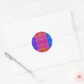Sticker Rond Motif couleur Abstrait (Enveloppe)