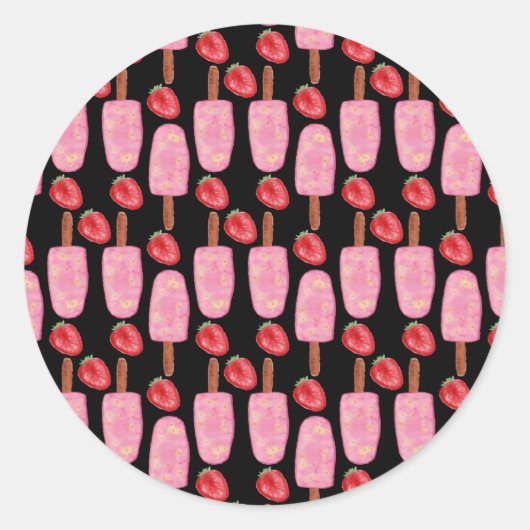 Sticker Rond Motif crème glacée | motif Lollies | lollipop 1 (Devant)
