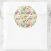 Sticker Rond Motif Cupcake (Sac)