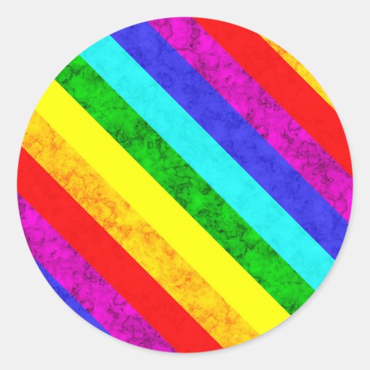 Sticker Rond Motif d'abrégé sur arc-en-ciel (Devant)