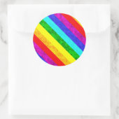 Sticker Rond Motif d'abrégé sur arc-en-ciel (Sac)