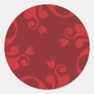 Sticker Rond Motif Damas, Damas rouge, Damas français