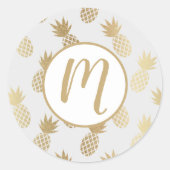 Sticker Rond Motif d'ananas (Devant)