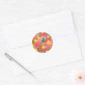 Sticker Rond Motif d'ananas 5 (Enveloppe)