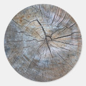 Sticker Rond Motif d'anneau rustique (Devant)