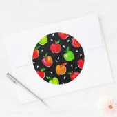 Sticker Rond Motif d'application d'aquarelle vive (Enveloppe)