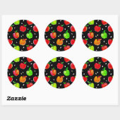 Sticker Rond Motif d'application d'aquarelle vive (Feuille)