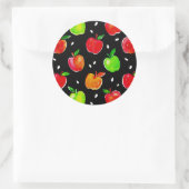 Sticker Rond Motif d'application d'aquarelle vive (Sac)