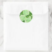 Sticker Rond Motif d'aquarelle Hydrangea (Sac)
