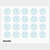 Sticker Rond Motif d'art de nager (Feuille)