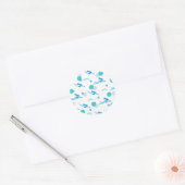 Sticker Rond Motif d'art de nager (Enveloppe)
