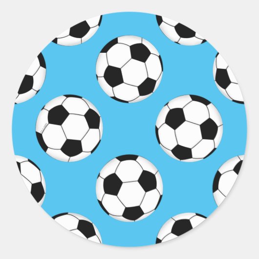 Sticker Rond Motif de balle de football (Devant)