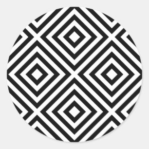 Sticker Rond Motif de bandes