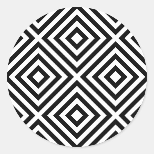 Sticker Rond Motif de bandes (Devant)