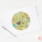Sticker Rond Motif de barbecue (Enveloppe)