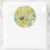 Sticker Rond Motif de barbecue (Sac)