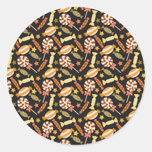 Sticker Rond Motif de bonbons | motif Lollies | lollipop 13 (Devant)