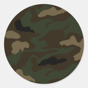 Sticker Rond motif de camouflage militaire