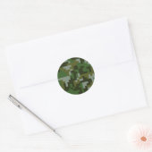 Sticker Rond Motif de Camouflage Pixel Woodland (Enveloppe)