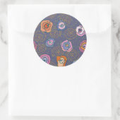 Sticker Rond motif de champ rose Abstrait (Sac)