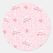 Sticker Rond Motif de coeur 25 (Devant)