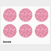 Sticker Rond Motif de coeur 27 (Feuille)