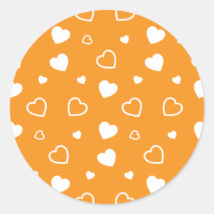 Sticker Rond Motif de cœurs stylisés 8